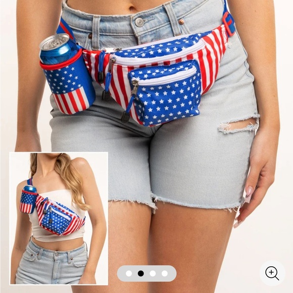 NWT Tipsy Elves Freedom Fanny Pack w/Drink Holder - Picture 3 of 11